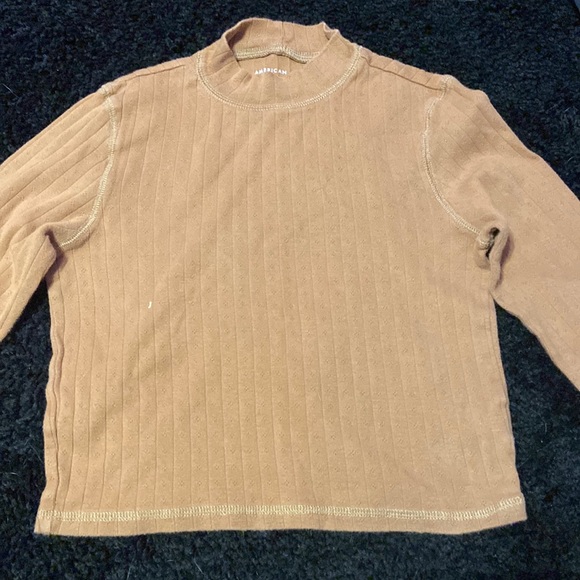 Women’s Beige Cropped Long Sleeve Shirt - Picture 1 of 2